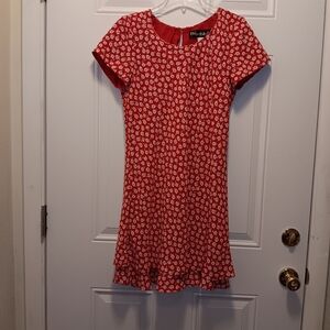 Vintage Chelsea Collection Women's Dress Sz 8 Ditsy Floral Lettuce Hem